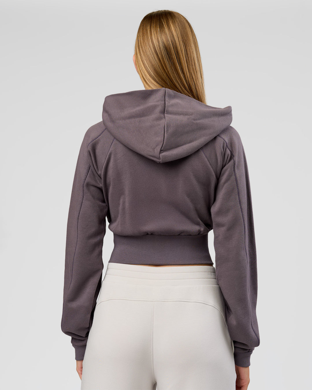Woman wearing Bend Contour Silhouette Zip Through Hoodie - Duskstone | Model:Taneisha | Size:XS - view 12