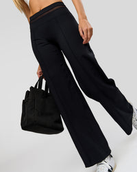 Woman wearing Dare Wide Leg Pant - Black | Model:Taneisha | Size:XS | Thumbnail Index: 4