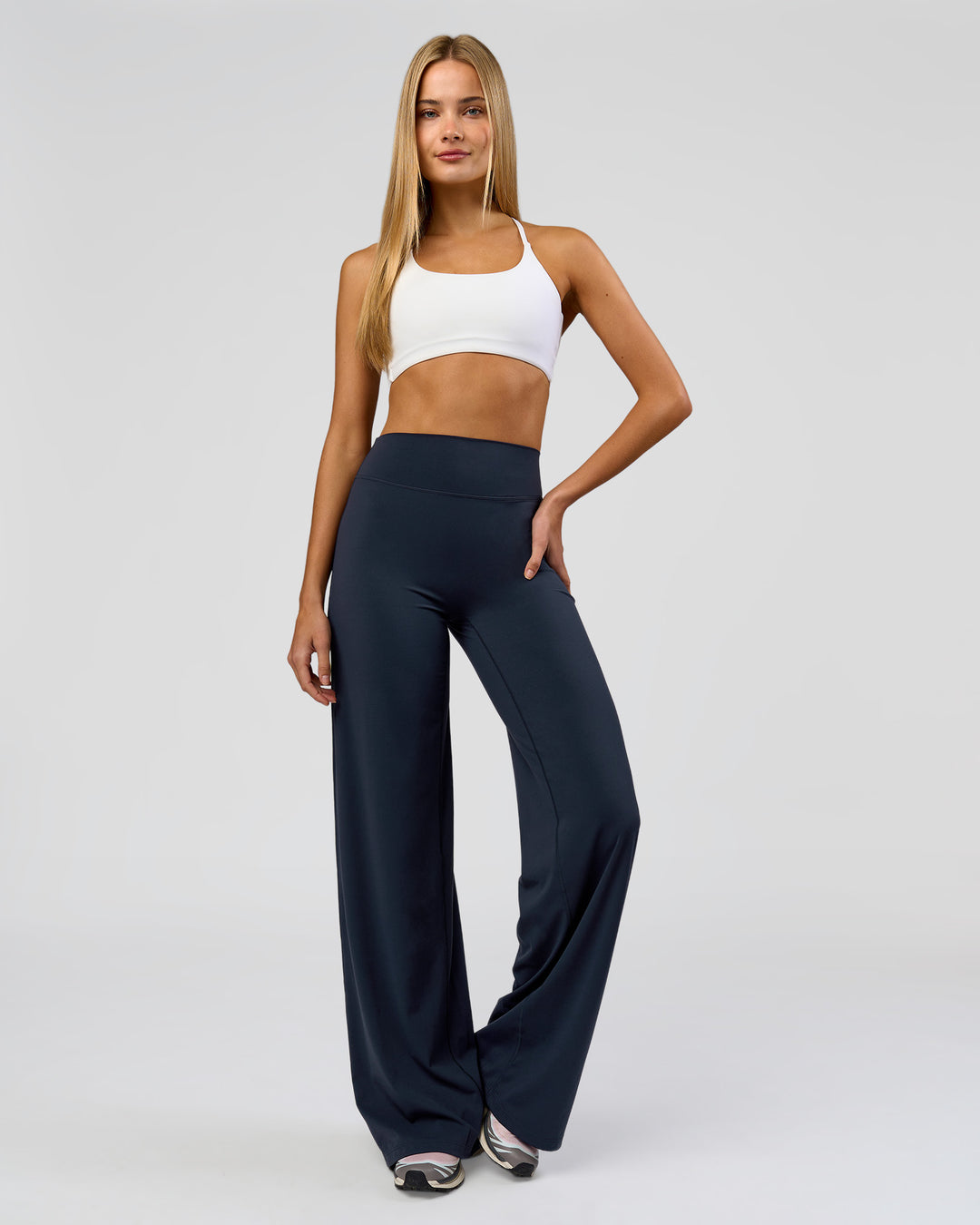 Woman wearing Elixir High-Rise Tall Pant - Midnight Navy | Model:Taneisha | Size:XS - view 11