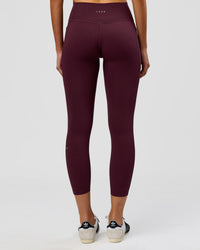 Woman wearing Fusion High-Rise 7/8 Legging Pockets - Cherry Lacquer | Model:Taneisha | Size:XS | Thumbnail Index: 8