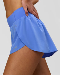 Woman wearing Pacer 3" Run Short - Bluebell | Model:Taneisha | Size:XS | Thumbnail Index: 1