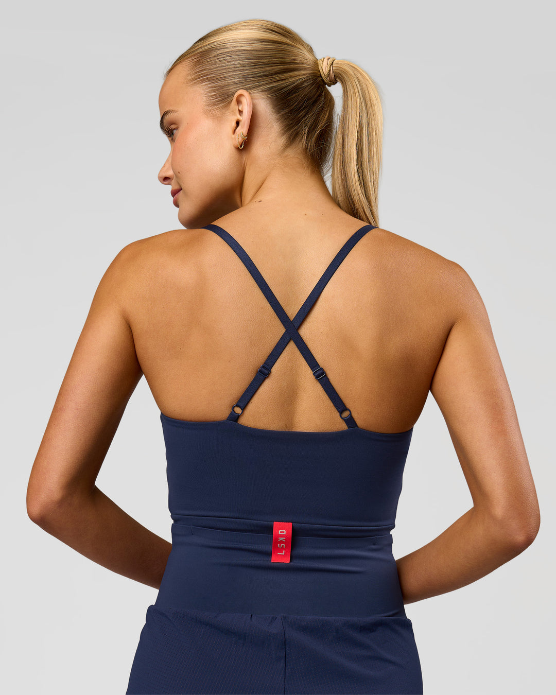 Woman wearing Tia-Clair Toomey-Orr Legacy 3" Run One-Piece - Future Navy | Model:Taneisha | Size:XS - view 8