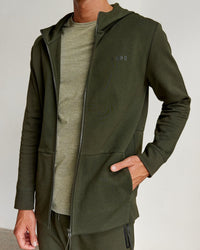 Athlete ForgedFleece Zip Up Hoodie - Forest Night | Thumbnail Index: 0