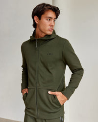 Athlete ForgedFleece Zip Up Hoodie - Forest Night | Thumbnail Index: 1