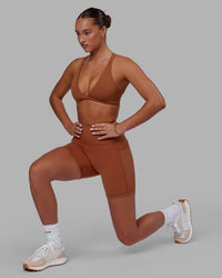 Woman wearing Fusion Ultra High-Rise 6" Short Pockets - Hazel | Model:Milly | Size:S | Thumbnail Index: 8