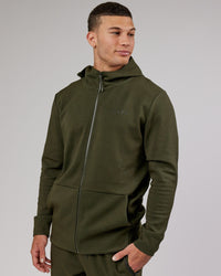 Athlete ForgedFleece Zip Up Hoodie - Forest Night | Thumbnail Index: 2