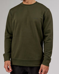 Man wearing Athlete ForgedFleece Sweater - Forest Night | Thumbnail Index: 4