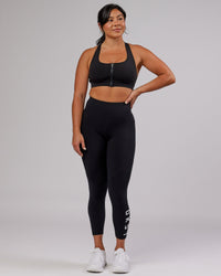 Woman wearing Sprint Sports Bra - Black | Thumbnail Index: 3