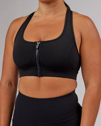 Woman wearing Sprint Sports Bra - Black | Thumbnail Index: 5
